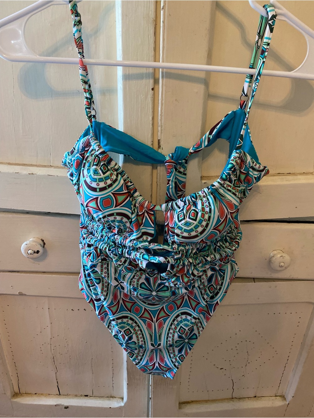 BECCA Turquoise Multi-Pattern One-Piece Swimsuit